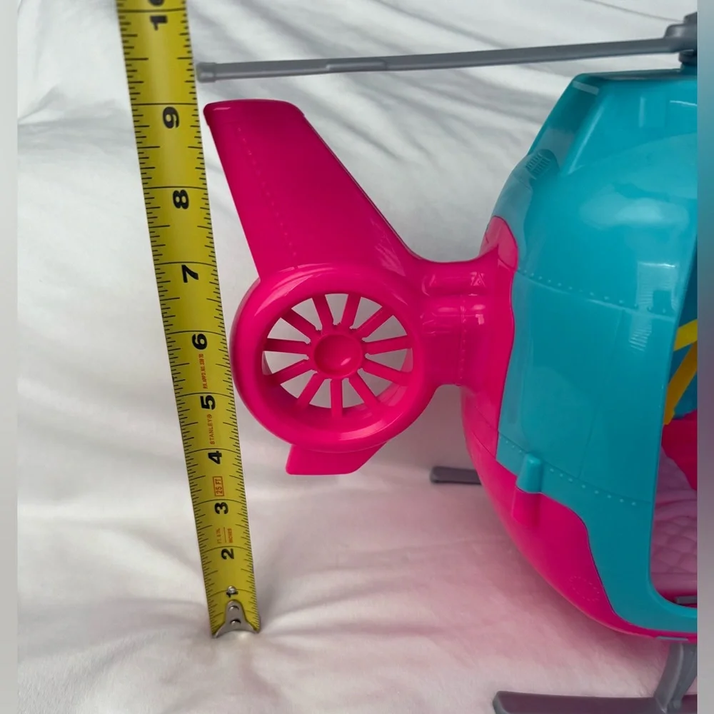 Mattel Pink and Blue Helicopter Vehicle Toy